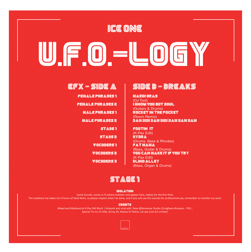 ICE ONE - U.F.O.-LOGY (STAGE 1) LP