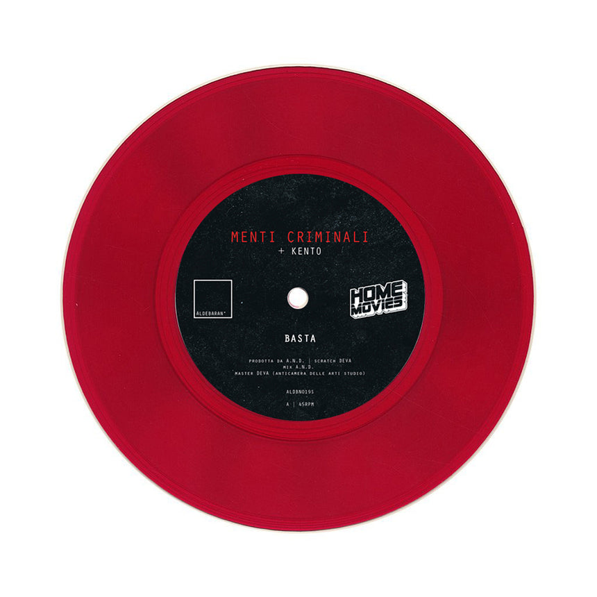MENTI CRIMINALI - BASTA / AMICI ALKEMICI 7" CLEAR RED