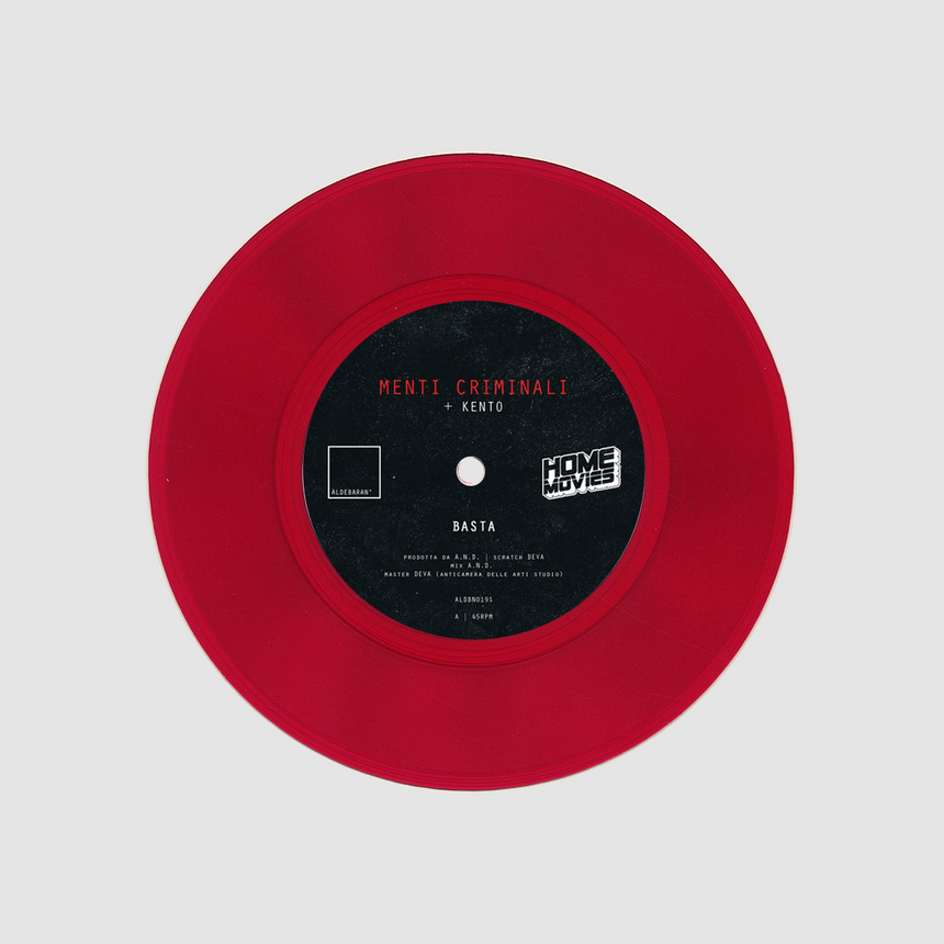 MENTI CRIMINALI - BASTA / AMICI ALKEMICI 7" CLEAR RED